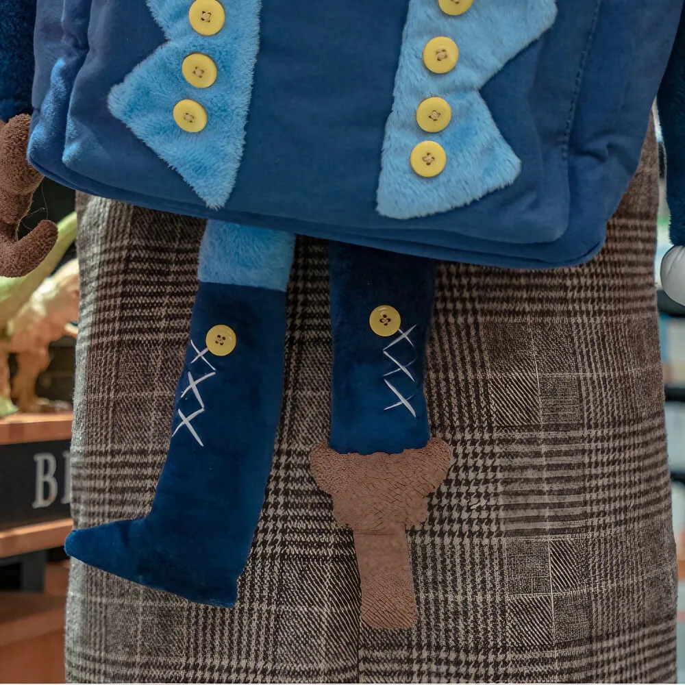 Nutcracker Pirate Canvas Cute Backpack Casual And Unique Blue Handmade Backpack