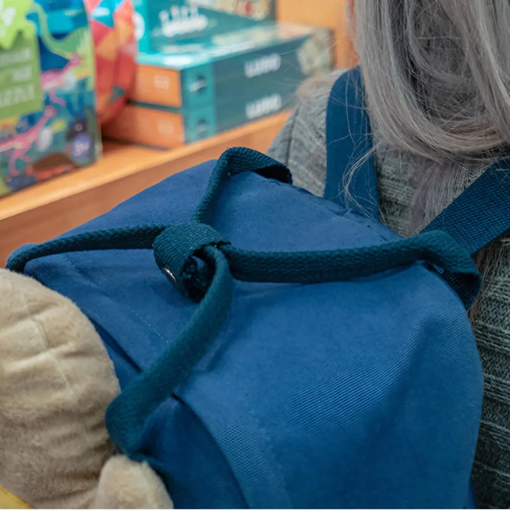 Nutcracker Pirate Canvas Cute Backpack Casual And Unique Blue Handmade Backpack