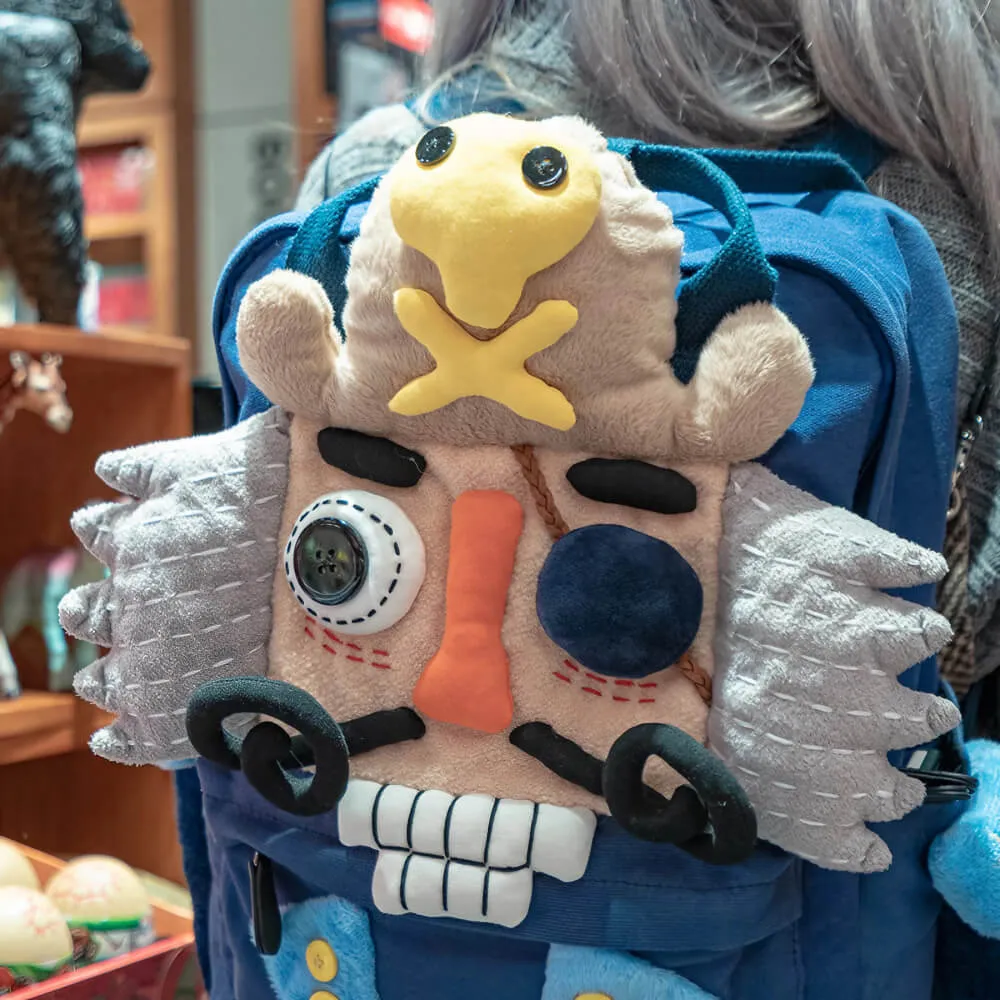 Nutcracker Pirate Canvas Cute Backpack Casual And Unique Blue Handmade Backpack