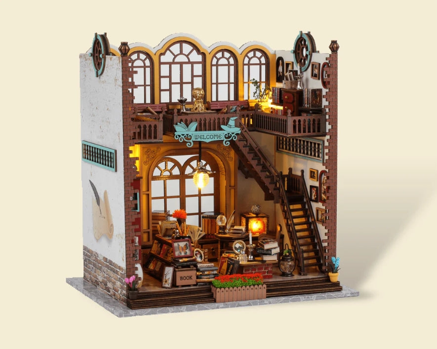 DIY Book Nook Kit,3D Wooden Puzzle
