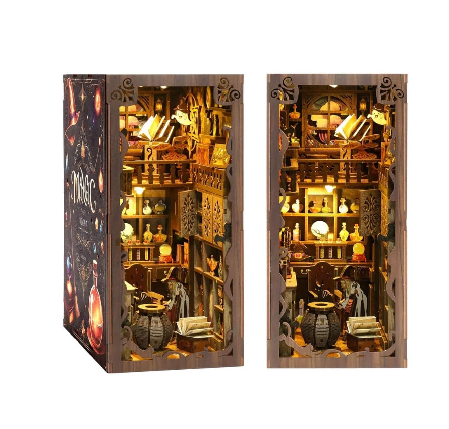 Magic Night - DIY Book Nook Kit,3D Wooden Puzzle