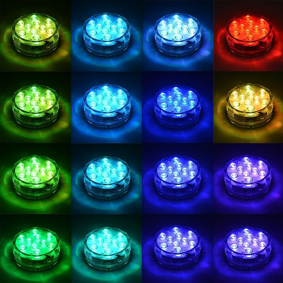 š„Submersible LED Pool Lights (RF Remote Control )