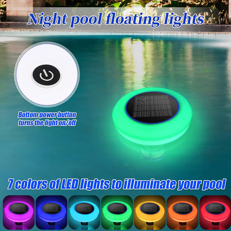 Solar Powered Pool Ionizer with LED Light