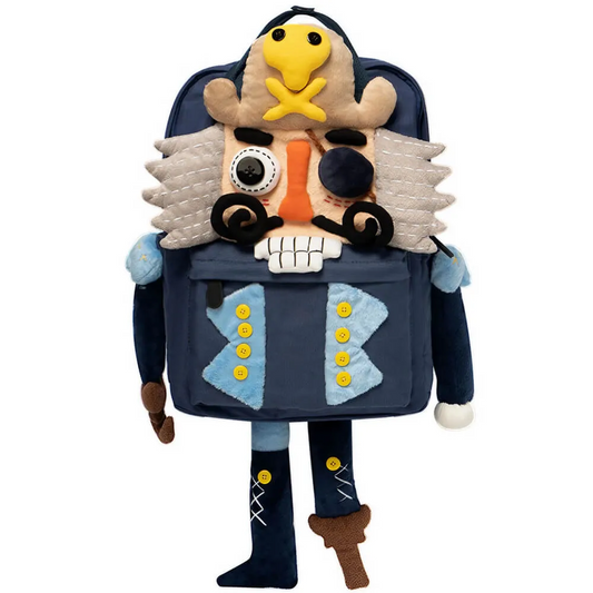Nutcracker Pirate Canvas Cute Backpack Casual And Unique Blue Handmade Backpack