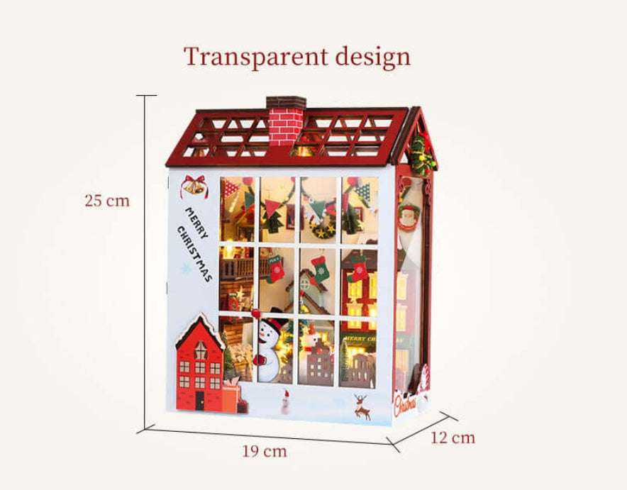 Merry Christmas - DIY Book Nook Kit,3D Wooden Puzzle