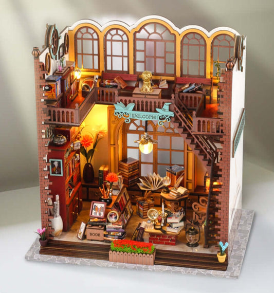 DIY Book Nook Kit,3D Wooden Puzzle