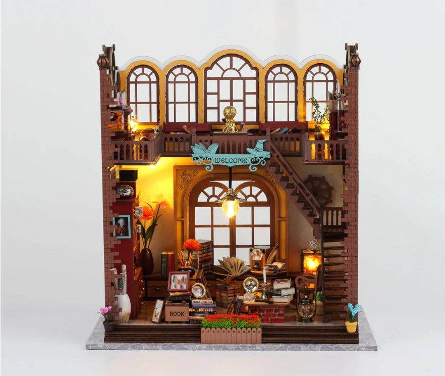 DIY Book Nook Kit,3D Wooden Puzzle