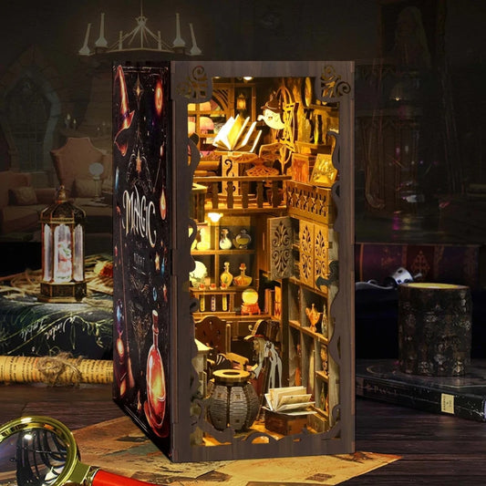 Magic Night - DIY Book Nook Kit,3D Wooden Puzzle