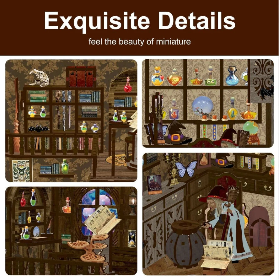 Magic Night - DIY Book Nook Kit,3D Wooden Puzzle