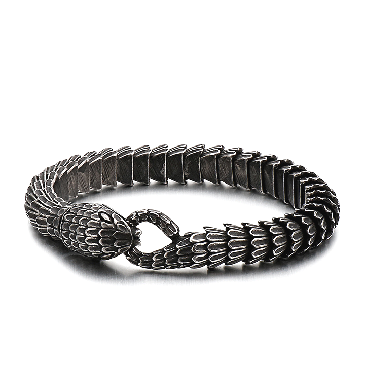 Stainless Steel Snake Scale Bracelet