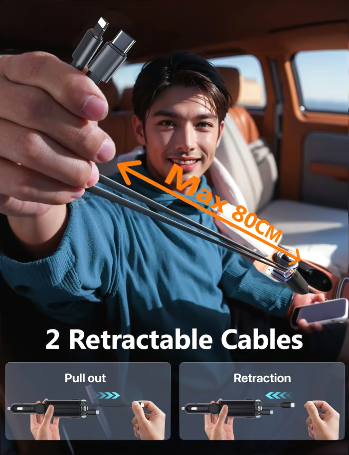 Starlight Retractable Car Charger
