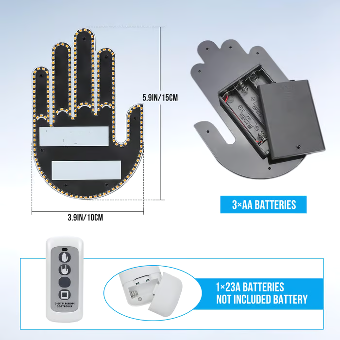 Finger Car Light with Remote