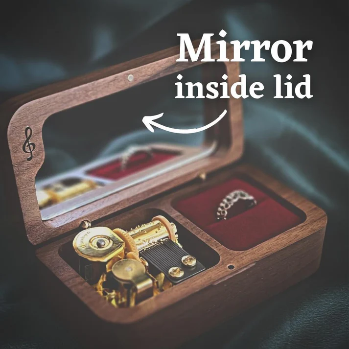 Music Box with Wedding Ring Pillow