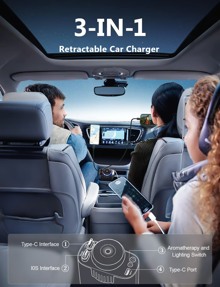 Starlight Retractable Car Charger