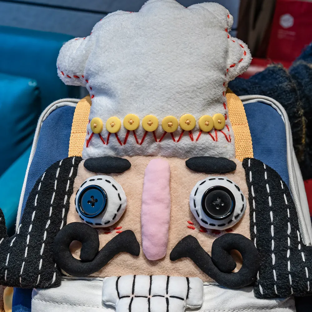 Nutcracker Chef Cute Personality Cotton Leisure Backpack - Handmade