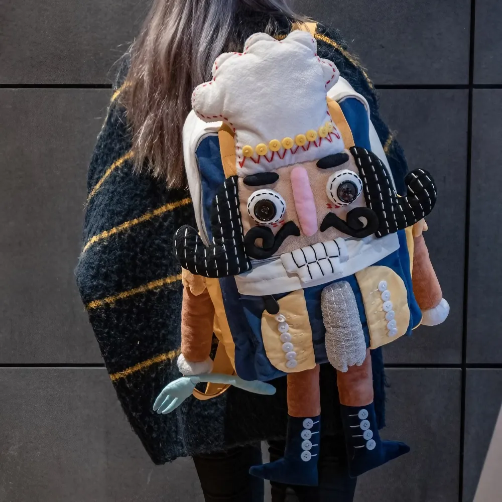 Nutcracker Chef Cute Personality Cotton Leisure Backpack - Handmade