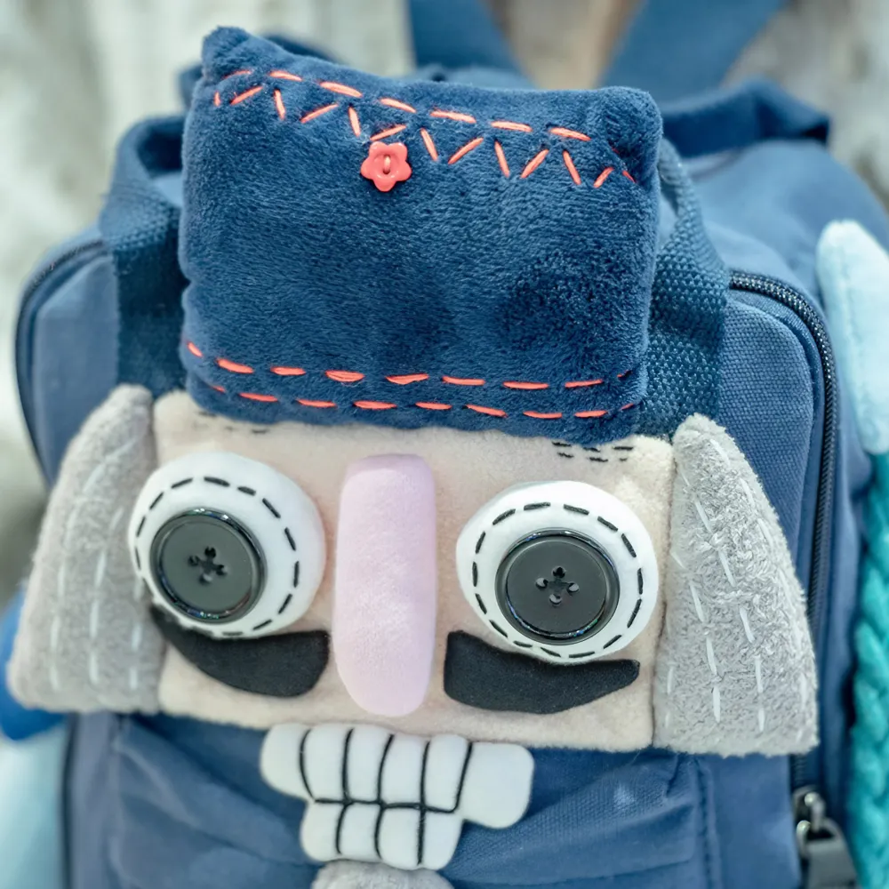 Cute Nutcracker Soldier Canvas Backpack Casual And Personalized Style - Handmade
