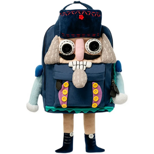 Cute Nutcracker Soldier Canvas Backpack Casual And Personalized Style - Handmade
