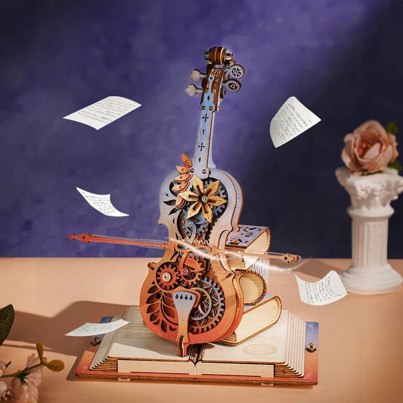 Symphony of Gorgeous Dreams Mechanical Music Box 3D Wooden Puzzle AMK63M